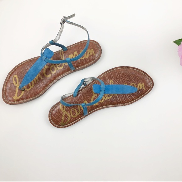 Sam Edelman Shoes - Sam Edelman blue suede Gigi thong  sandal 8.5